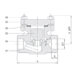 Forged-Check-Valve-Dimension